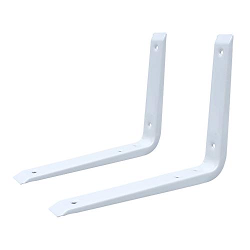 GMF Soporte De Estantería Escuadra, Soporte De Esquina Acero, Escuadras para Estanterias Blancas, 2 Piezas Soportes Estanterias, con Tornillos/ 300 X 250mm/ 5 Tamaños