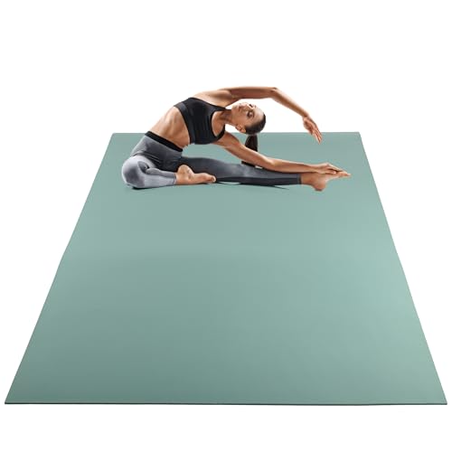 Large Yoga Mat - 6&rsquo;x4&rsquo; Wide Exercise Mat - 8mm Thick Waterproof Non-Slip Workout Mat - Gym...