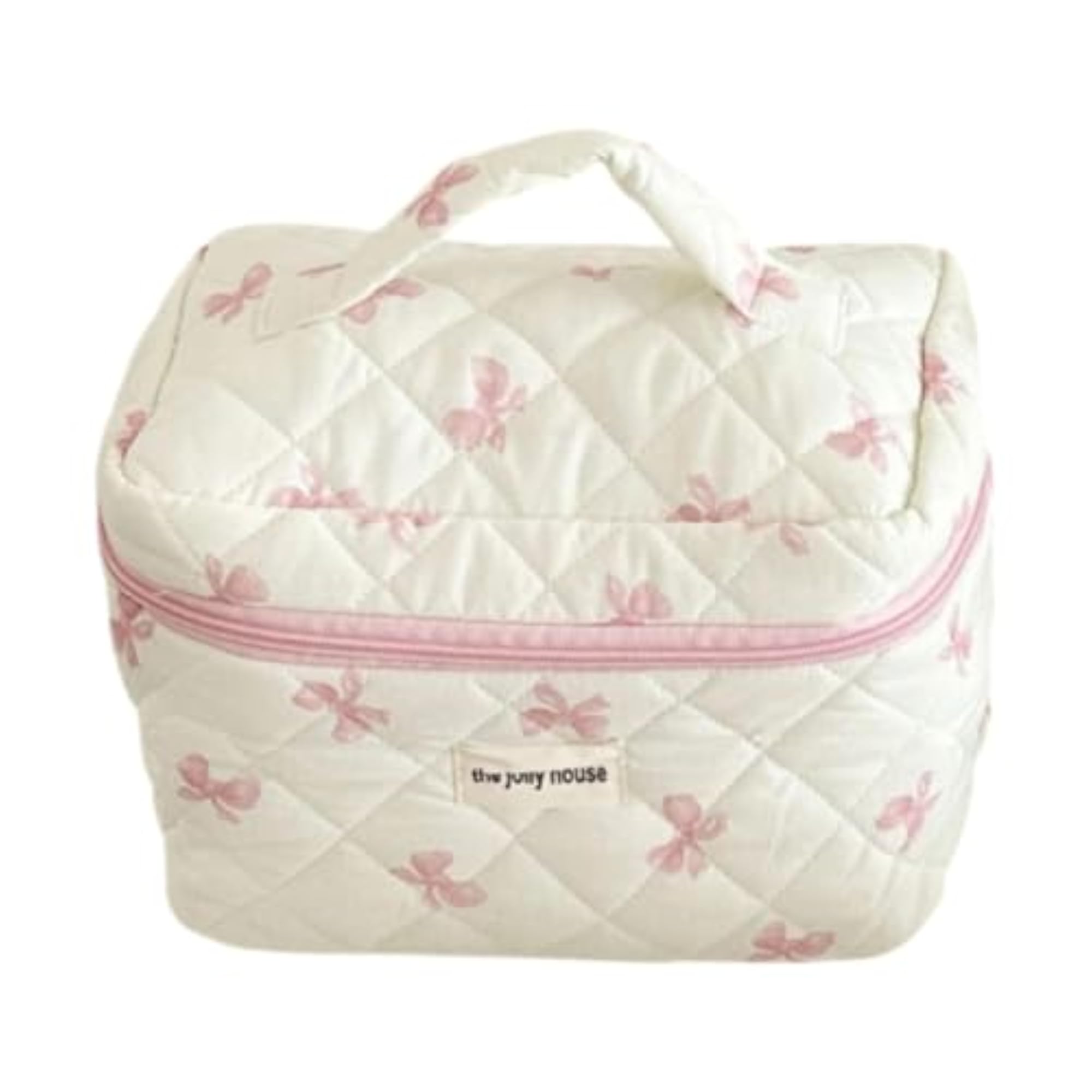 Trendy Floral Makeup Bag Cosmetic Case for Ladies, Pink
