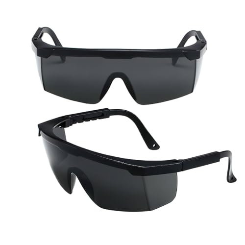 2 gafas de protección solar IPL, caja de almacenamiento, 200 nm-2000 nm, longitud de onda, gafas de protección láser, depilación HPL/IPL con protección UV-C, protección cosmética para los ojos,