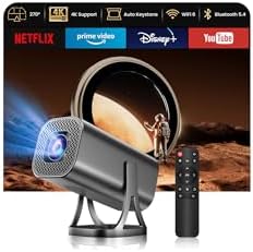 Proyector Portátil 1080P Soporte 4K con WiFi 6 Bluetooth 5.4, Min...
