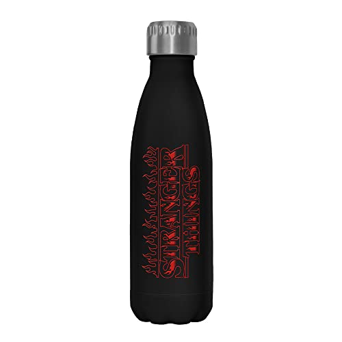 Botella de acero inoxidable de 17 onzas con logo Stranger Flame 2