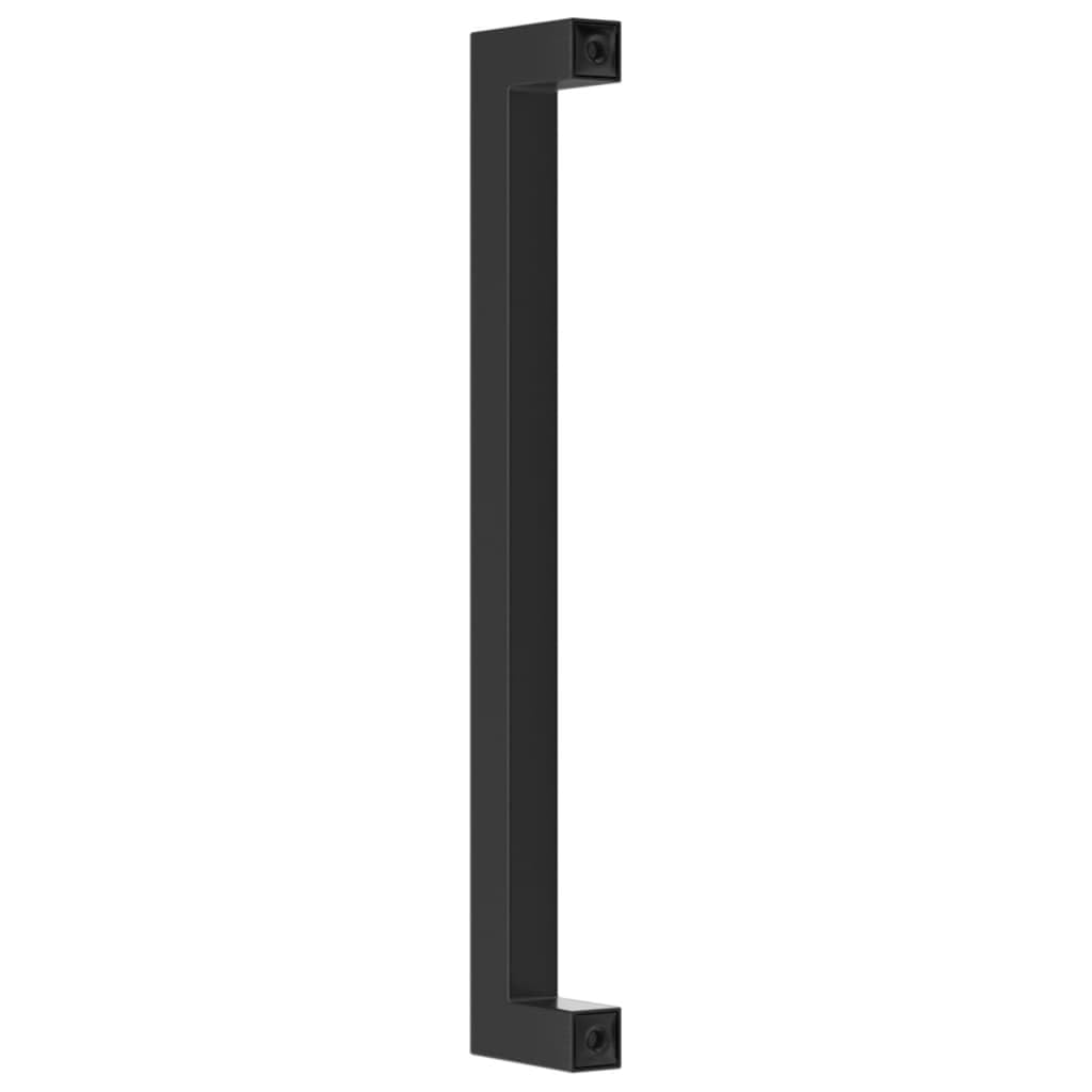 Tiradores para muebles (20 unidades, 192 mm, acero inoxidable, tubo cuadrado para cocina, baño, armario, cómoda, montaje DIY con tornillos), color negro