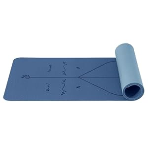 Tapis de yoga 6 mm – Tapis de gymnastique en TPE – Antidérapant – Tapis de fitness – Tapis d&rsquo;entraînement – Tapis de Pilates – Pour yoga, pilates et entraînement – 183 x 61 x 0,6 cm