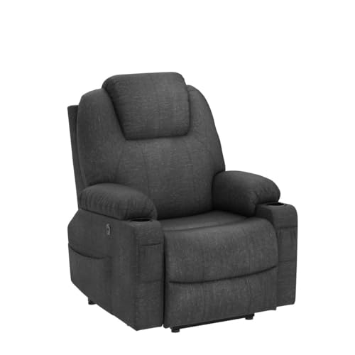 Sillón plegable ergonómico gris con masaje eléctrico miniatura 5