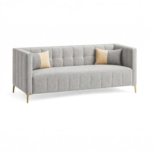 Image of SOCOZI Stylluxe 4 Seater L Shape Sofa Set with Movable Ottoman | Flexible Left or Right Layout | Soft Velvet Suede Fabric | Modern Design | Plush Comfort Cushions for Living Room (Light Grey)