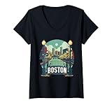 Photo Gallery donna boston, massachusetts maglietta con collo a v Photo Gallery donna boston, massachusetts maglietta con collo a v