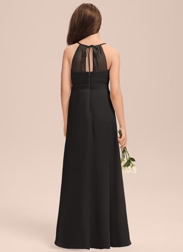 A-Line Chiffon Junior Bridesmaid Dress with Cascading Ruffles4
