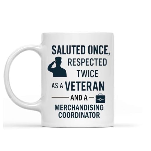 Gift Idea Funny Gift for a Merchandising Coordinator, for, Saluted Once, Respected Twice as a and Merchandising Coordinator 11 Oz White Ceramic Coffee Mug