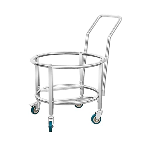 Chariot mobile commercial pour marmites support roulant inox sécurisé