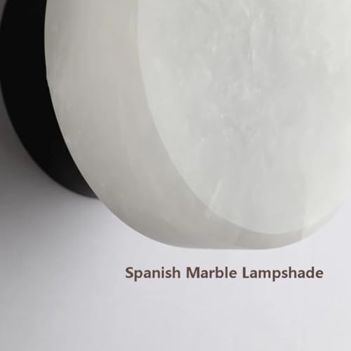 Lámpara de pared de mármol natural redonda LED para dormitorio estilo nórdico 8