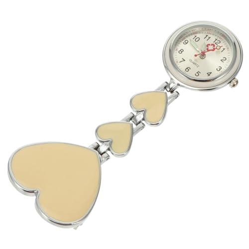 ROMISBABA 1個 ナーステーブル 時計フォブ 看護師のための懐中時計 時計のフォブ デジタルフォブウォッチ ために ライト トートバッグ 看護師のための時計の Beige 石英