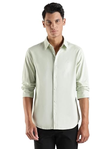 Image of Solid Regular fit Cotton Shirt