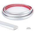 Art3d 10 Ft Peel and Stick Trim for Backsplash Tile Edge, Self-Adhesive Liner for Corner Decor in Silver