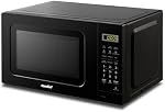 COMFEE' CM-M201K(BK) Countertop Microwave Oven with Express Cook, 6 Preset Menus and Kitchen Timer, 20L, 700W, Black
