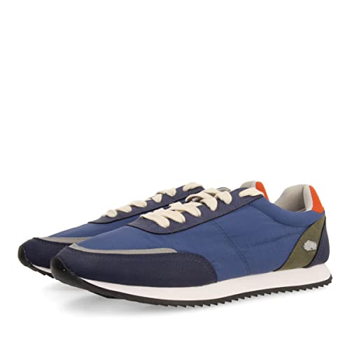 Sneakers bleues zarasai orange style contrasté et moderne homme