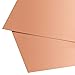 KEILEOHO 2 Pcs Pure Copper Sheet 8 x 12 Inch 24 Gauge 0.5mm Thin Copper Metal Sheets with Protective Film, Film Attached Copper Plates for Crafting, Jewelry, Electrical and Industrial Repairs