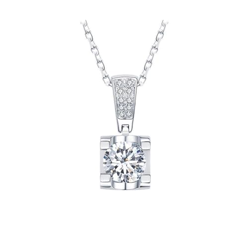 Collier en Or Blanc 18k et Moissanite : l'éclat intemporel d'un bijou de luxe pour femme