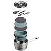 Stanley Wildfare Go 14-Piece Stainless Steel Prep & Cook Set | 1.65 qt Saucepan with Fold & Lock Handle | Bowls, Utensils, Cutting Board | Camping Essentials for Your Camp Kitchen | BPA-Free