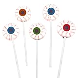 Eyeball Candy Lollipops - 30 Count Individually Wrapped Candy Eyeballs Suckers Bulk - Scary and Spooky Halloween Candy - Halloween Party Treats - Birthday Party Goodie Bags - Trick or Treat Candy