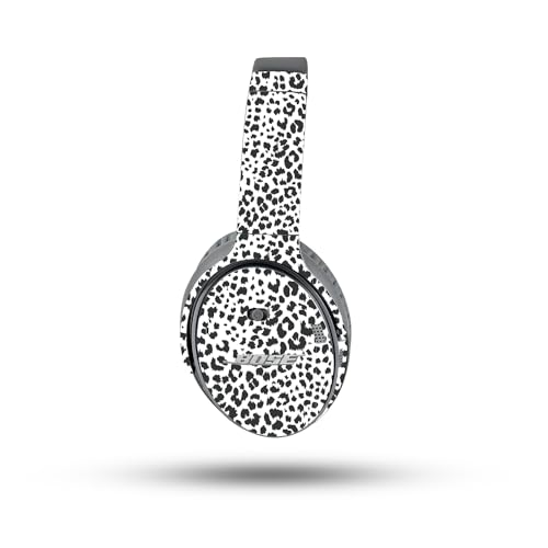 Image of MightySkins Skin Compatible with Bose QuietComfort 35 II Headphones - Snow Leopard Print | Protective, Durable, and Unique Vinyl Decal wrap Cover | Easy to Apply