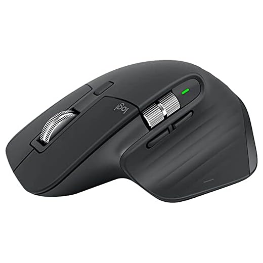 Logitech MX Master 3 – Advanced Wireless Mouse for Mac, Ultrafast Scrolling, Ergonomic Design, 4000 DPI, Customisation, USB-C, Bluetooth, MacBook Pro/ Air,iMac, iPad Compatible - Space Grey