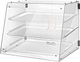 Acryvic Vitrina comercial de panadería con puertas magnéticas traseras, 53.0 x 43.5 x 42.6 cm, vitrina de alimentos para pastelería y donas