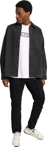 G-STAR Raw - Mens Rovic Zip 3D Regular Tapered Pants, Color Dk Black Gd, Size: 34W x 36L3