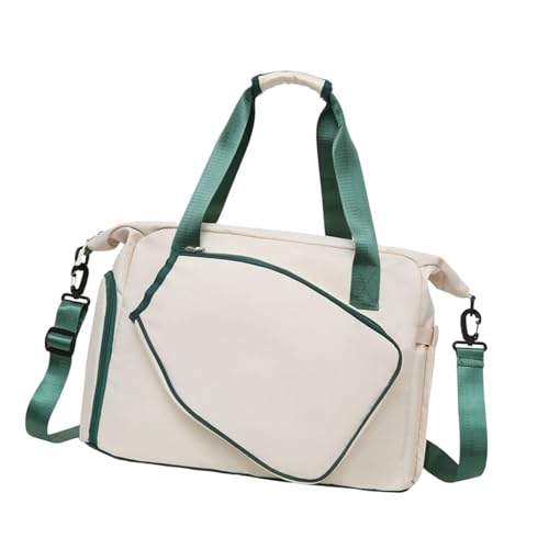 Colaxi Tennis Racket Bag Tote Detachable Shoulder Strap Lightweight Multifunctional Waterproof Badminton Bag, Beige