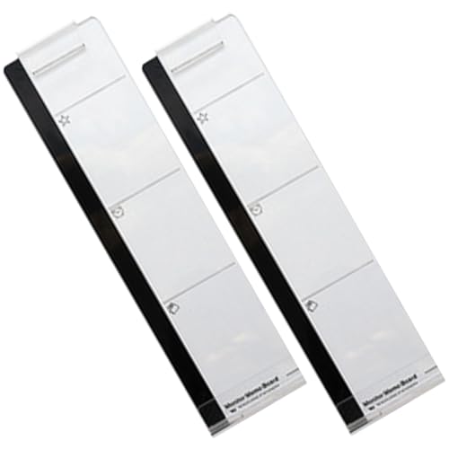 KESYOO 2個 パソコンモニター用透明メモボード 強粘着付箋ボード デスクトップメッリマインダー オフィス整理 整頓用