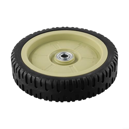 Besttoolifes Rueda de goma para cortacésped de 19,5 cm de diámetro, pieza de repuesto para cortacésped manual, maniobrabilidad suave, navegación sin esfuerzo, accesorio de herramienta de jardín
