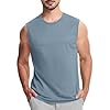 Mens Gym Tank Tops Clearance,Men High Elasticity Fitness Vests Summer Workout Athletic Running Sports Vest Bodybuilding Muscle Tank Top Solid Casual Sleeveless Round Neck Undershirt UK Size S-4XL #1