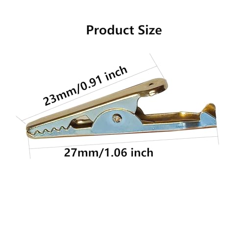 Image of Alligator Clip Adapter Clamp Jumper Test Kit Helper Alligator | Clip for Electrical Equipment with Protective Insulation Cover 1.06inch /27mm 20pcs