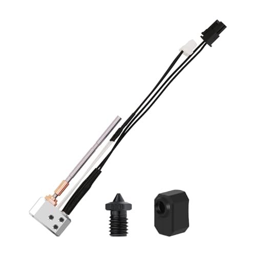 Contenuto della confezione: 1 set di kit hotend preinstallato cartuccia riscaldante 24 V 40 W, termistore, blocco termico, tubo di raccordo in rame e titanio, ugello in acciaio temprato da 0,4 mm, copertura in silicone, viti a esagono incassato
