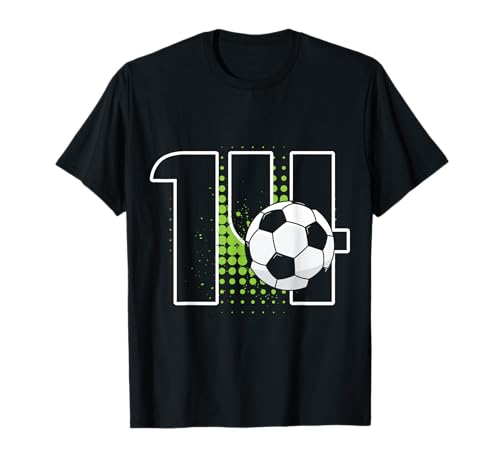 14th Birthday Boy Soccer Player Football 14 Years Old T-Shirt