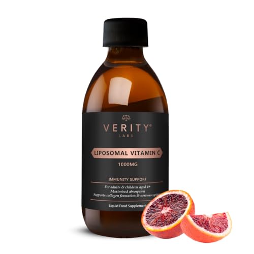 VERITY LABS Liposomal Vitamin C Liquid, 1000mg, Blood Orange Flavour