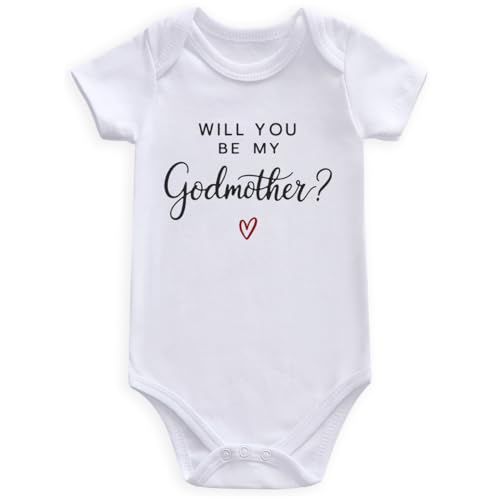 Will you be my godmother proposal baby bodysuit god mother presents