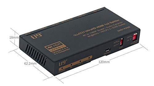 ViewHD UHD1X2SA Multi-Functional HDMI 1x2 Splitter & Audio Extractor | HDMI v2.0 |