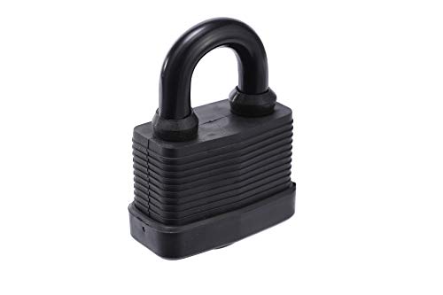 Heavy Duty Covered Laminated Steel Keyed Padlock, Waterproof Padlock for Outdoor use, Sturdy
