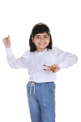 Image of Kids Graphic Print Top with Puff Sleeves