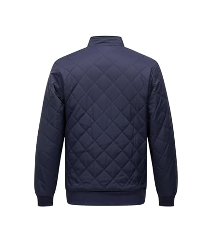 INVACHI Men's Bomber Jacket Dimond Quilted Fall Jacket Full Zip Up Fleece Lined Winter Coat2