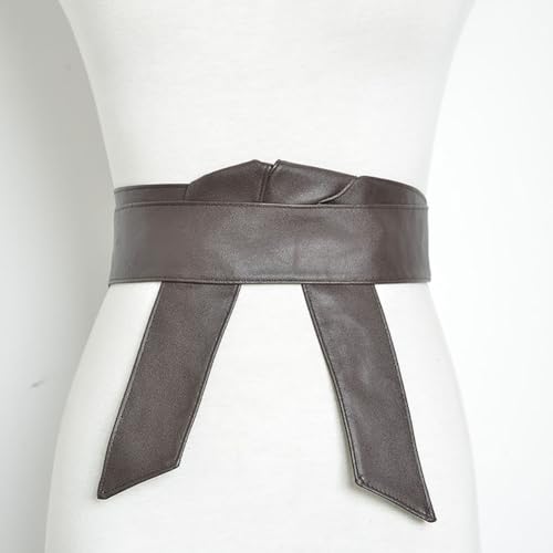 180cm PU Leather Belt Long Sash Belt Women OBI Belt Waist Band Waistband Belts Overcoat Belt Replacement Brown2
