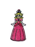 Princess Cartoon Peach 2.28 Inch Tall Embroidered Iron On Patch