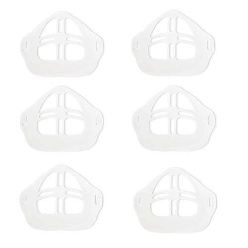 6 Pack 3D Mask Bracket Internal Support Frame, Vamotto No Smell Nasal Mask Pad for Adult and Children to Creating More Space for Breathing and Protection Lipstick Ideal Makeup Saver