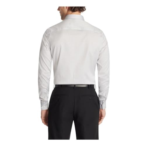 Calvin Klein Men's Dress Shirt Regular Fit Refined Cotton Stretch2