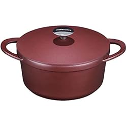 Cacerola Red Copper Mellerware - Olla Alta de Aluminio Fundido Cuking! 24cm | Full Induction | Cacerola Resistente Antiadherente | Apta para todo tipo de cocinas: Inducción, Horno | Libre PFOA y PTFE | Rojo