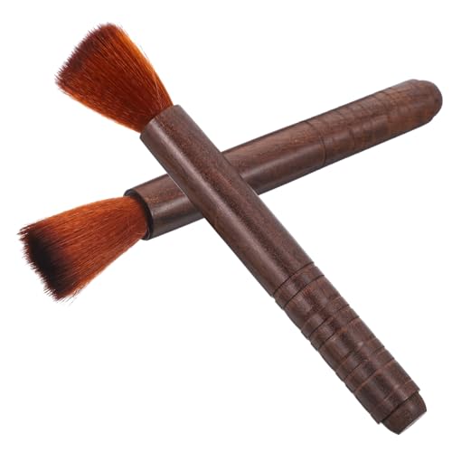 GREENADSCAPE Professional Violin Cleaning Brush Set Wooden Wool Instrument Dust Brush for Violin