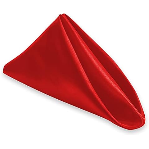 Zayin Red Cloth Napkins 4 Pack 50 x 50 cm Polyester Washable and Reusable Table Dinner Napkins for Wedding, Banquet, Home, Restaurants, Hotel,Cocktail, Party Use Cover