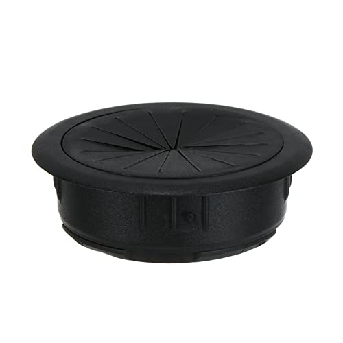 Desk Cable Grommet， Computer Grommet Table Cable Outlet Wire Tidy Storage Organizer(Black)