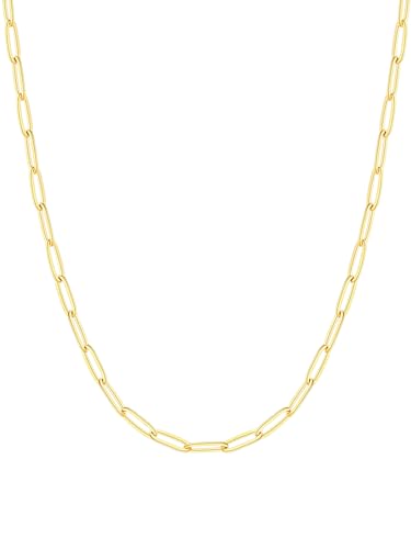FOCALOOK Collana Donna Oro in Acciaio Inossidabile da 3mm Catenina Oro Donna Lungha Collana Catena di Ricambio 55cm+5cm Confezione Regalo FOCALOOK Collana Donna Oro in Acciaio Inossidabile da 3mm Catenina Oro Donna Lungha Collana Catena di Ricambio 55cm+5cm Confezione Regalo